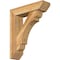 Ekena Millwork Olympic Slat Rough Sawn Bracket w/ Offset Brace, Western Red Cedar, 6"W x 22"D x 26"H BKT0604X22X26OLY06RWR - alternate 1